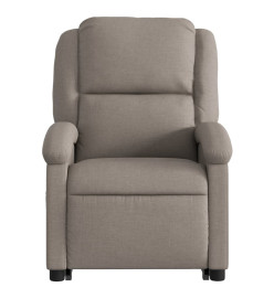 Fauteuil inclinable de massage électrique Taupe Tissu