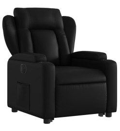 Fauteuil inclinable électrique noir similicuir