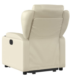 Fauteuil inclinable Crème Similicuir