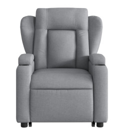 Fauteuil inclinable de massage électrique Gris clair Tissu