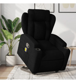 Fauteuil de massage inclinable Noir Tissu