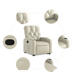 Fauteuil inclinable Crème Similicuir