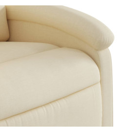 Fauteuil inclinable de massage Crème Tissu