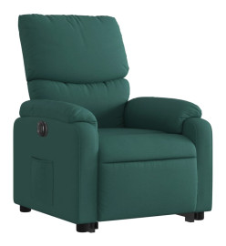 Fauteuil inclinable électrique vert foncé tissu