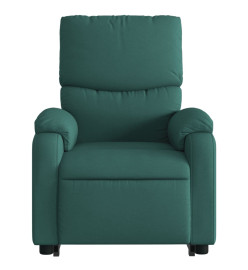 Fauteuil inclinable électrique vert foncé tissu