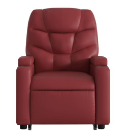 Fauteuil inclinable de massage Rouge bordeaux Similicuir