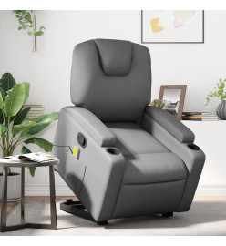 Fauteuil inclinable de massage Gris Similicuir