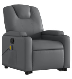 Fauteuil inclinable de massage Gris Similicuir