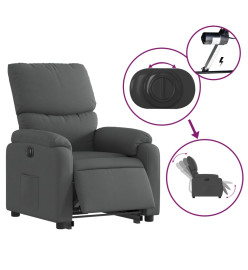 Fauteuil inclinable électrique gris foncé tissu