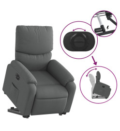 Fauteuil inclinable électrique gris foncé tissu