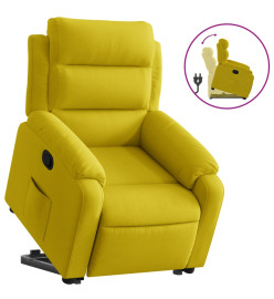 Fauteuil inclinable Jaune Velours