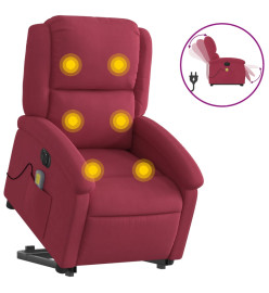 Fauteuil inclinable de massage électrique rouge bordeaux