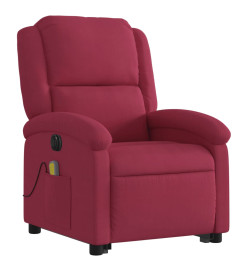 Fauteuil inclinable de massage électrique rouge bordeaux