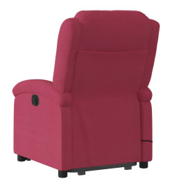 Fauteuil inclinable de massage électrique rouge bordeaux