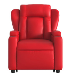 Fauteuil inclinable de massage électrique rouge similicuir