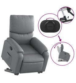 Fauteuil inclinable Gris Similicuir