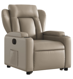 Fauteuil inclinable électrique cappuccino similicuir