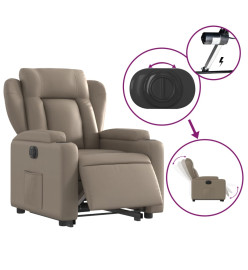 Fauteuil inclinable électrique cappuccino similicuir