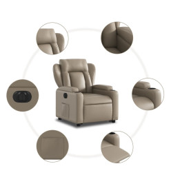 Fauteuil inclinable électrique cappuccino similicuir