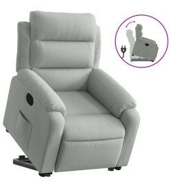 Fauteuil inclinable Gris clair Velours