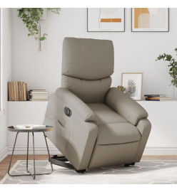 Fauteuil inclinable de massage électrique cappuccino similicuir