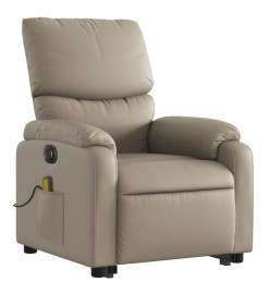 Fauteuil inclinable de massage électrique cappuccino similicuir