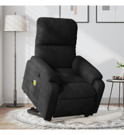 Fauteuil inclinable de massage noir tissu microfibre