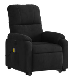 Fauteuil inclinable de massage noir tissu microfibre