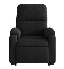 Fauteuil inclinable de massage noir tissu microfibre