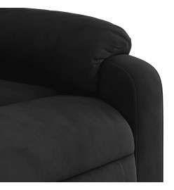 Fauteuil inclinable de massage noir tissu microfibre