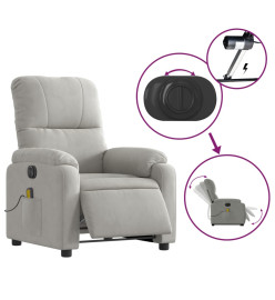 Fauteuil inclinable de massage électrique gris clair