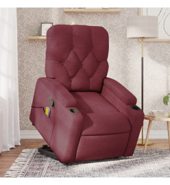 Fauteuil inclinable de massage Rouge bordeaux Tissu