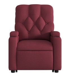 Fauteuil inclinable de massage Rouge bordeaux Tissu