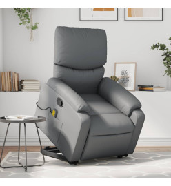 Fauteuil inclinable de massage Gris Similicuir