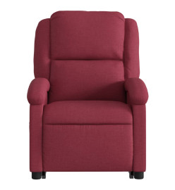 Fauteuil inclinable électrique rouge bordeaux tissu