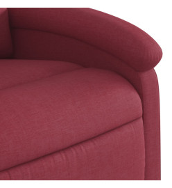 Fauteuil inclinable électrique rouge bordeaux tissu