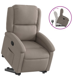 Fauteuil inclinable taupe tissu