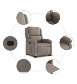 Fauteuil inclinable taupe tissu