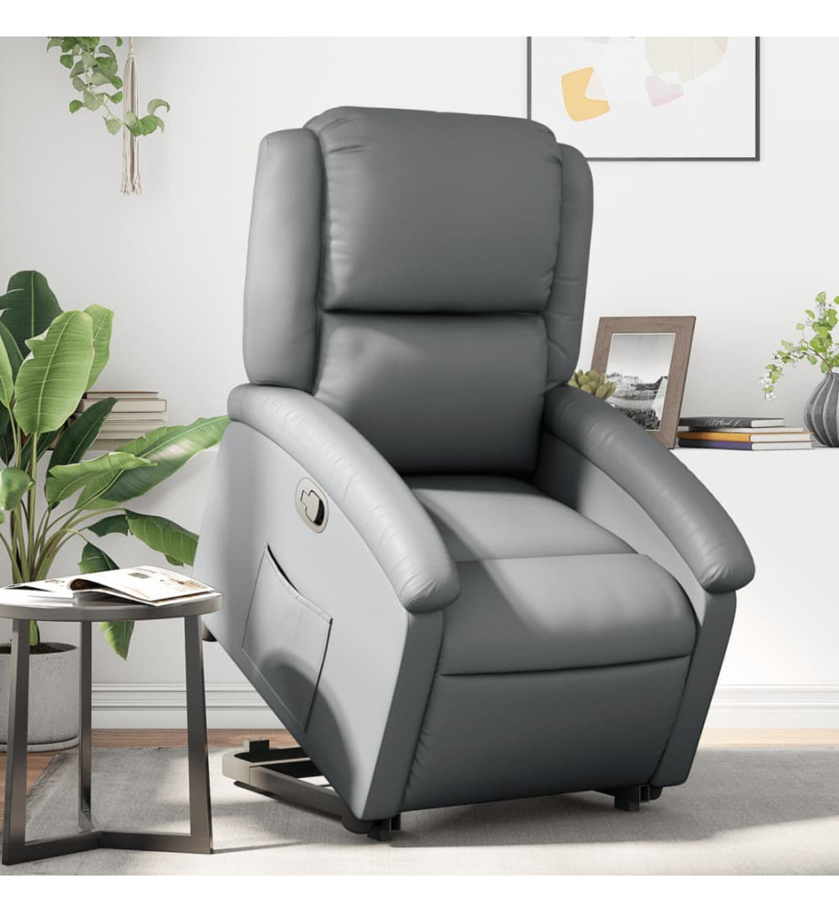 Fauteuil inclinable Gris Similicuir