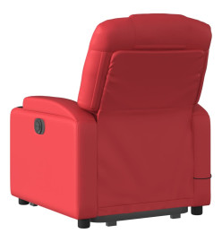 Fauteuil inclinable de massage électrique rouge similicuir