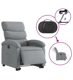 Fauteuil inclinable électrique gris clair tissu