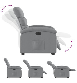 Fauteuil inclinable électrique gris clair tissu