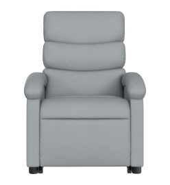 Fauteuil inclinable électrique gris clair tissu