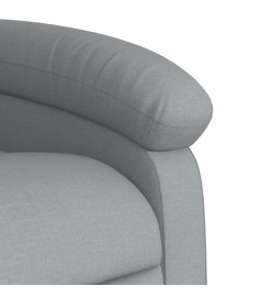 Fauteuil inclinable électrique gris clair tissu