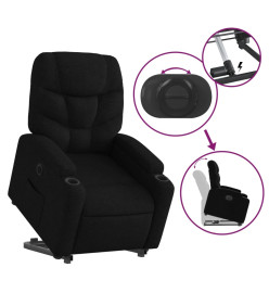 Fauteuil inclinable électrique noir tissu