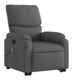 Fauteuil de massage inclinable Gris foncé Tissu