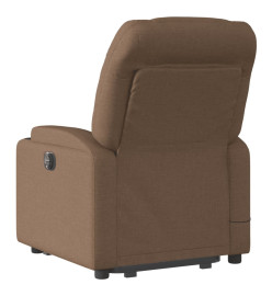 Fauteuil inclinable de massage électrique Marron Tissu