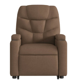 Fauteuil inclinable de massage électrique Marron Tissu