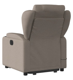 Fauteuil inclinable de massage électrique Taupe Tissu