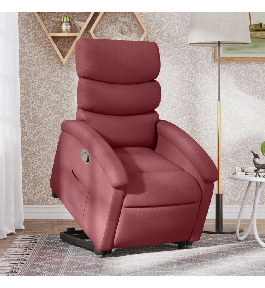 Fauteuil inclinable rouge bordeaux tissu